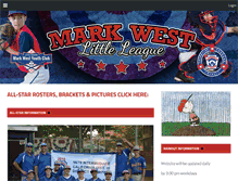 Tablet Screenshot of markwestbaseball.com